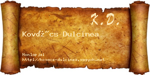 Kovács Dulcinea névjegykártya